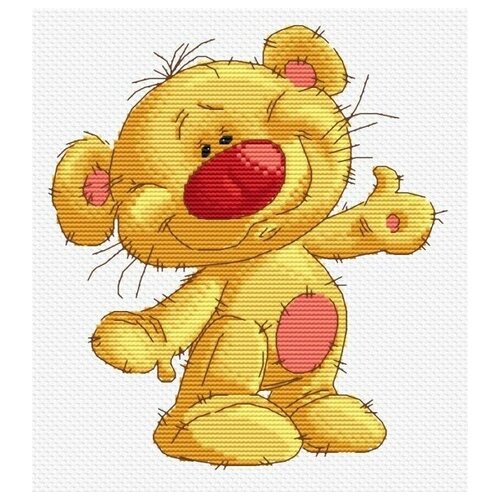 фото Набор привет медвед вышивка крестом 23х24 белоснежка 119-14