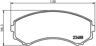 Дисковые тормозные колодки передние Textar 2348801 для Mitsubishi Pajero, Mitsubishi Grandis, Mazda Bongo (4 шт.)