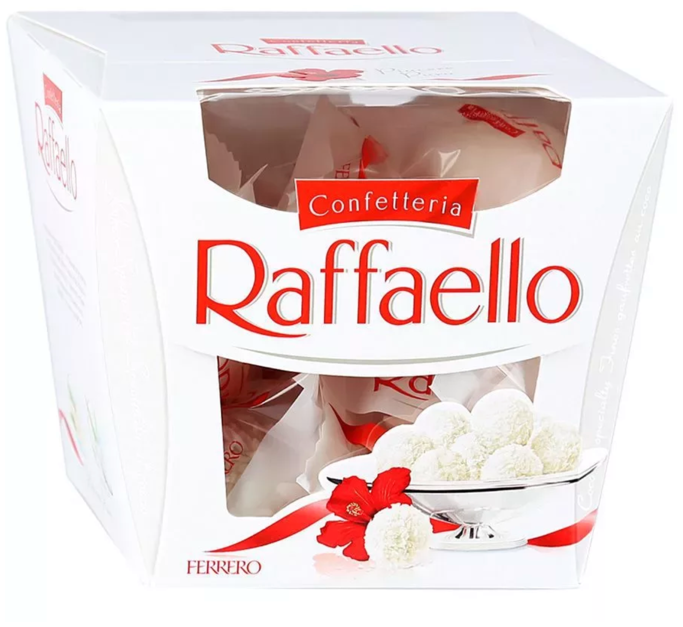 Конфеты Raffaello с цельным миндальным орехом в кокосовой обсыпке, 150г