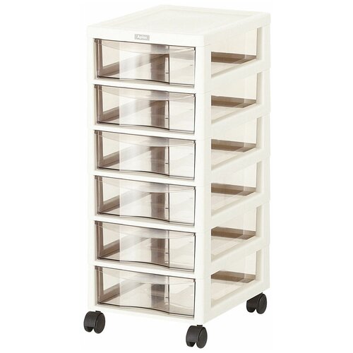 Этажерка с 6 выкатными ящиками В4 на колесиках 34,5*27*64,8см, 144001, JEJ