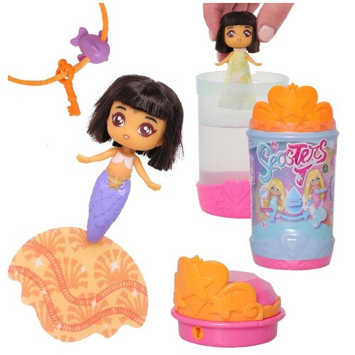 Кукла-сюрприз СиСтерс Принцесса русалка Лейла, набор с аксессуарами и питомцем