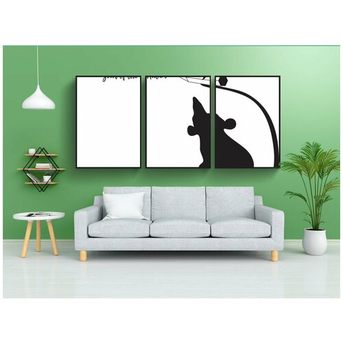 фото Набор модулных постеров для интерьера "счастливый китайский новый год, год крысы, китайский новый год" 60x90 см. в тубусе, без рамки lotsprints