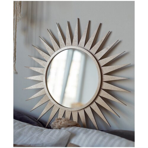 фото Зеркало настенное "солнце" в бохо- стиле. groza