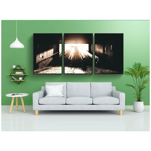 фото Набор модулных постеров для интерьера "под землей, солнечный свет, свет" 60x90 см. в тубусе, без рамки lotsprints