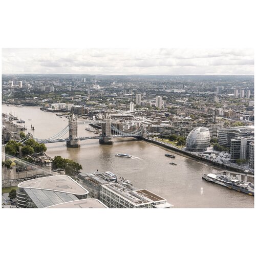 Фотообои Уютная стена Виды Лондона и Тауэрский мост 430х270 см Бесшовные Премиум (единым полотном)