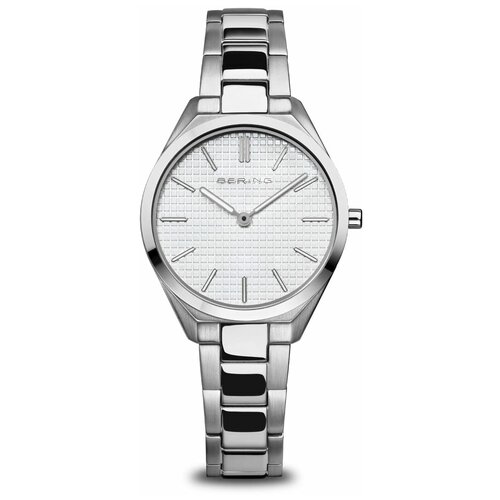 Наручные часы BERING, белый, серебряный часы наручные женские кварцевые со стальным браслетом с календарем