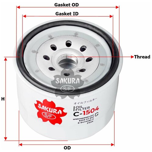 SAKURA C1504 SAKURA Фильтр масл. Sakura C1504