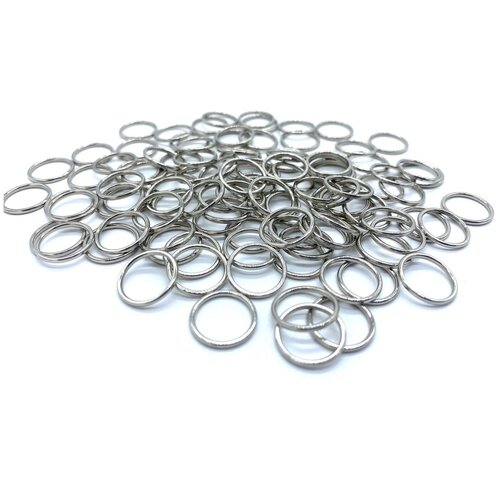 Кольцо для бюстгальтера (фурнитура для белья) металл 10мм, цв. серебро, упак.100шт (+- 5шт)