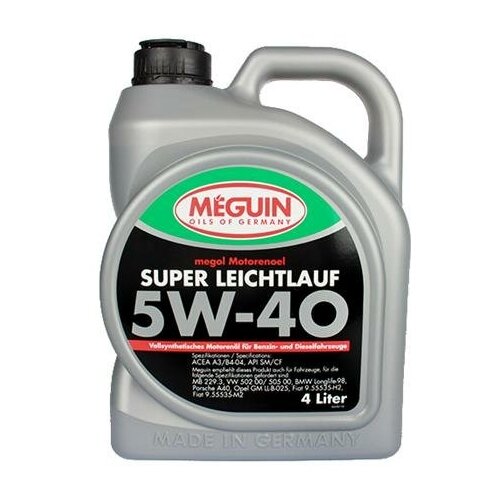 Meguin Моторное масло Megol Motorenoel Super Leichtlauf 4355, (4л)