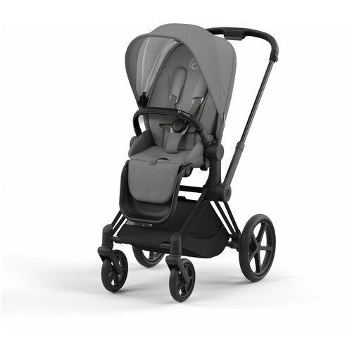 фото Прогулочная коляска cybex priam iv на шасси matt black в цвете soho grey cbx by cybex