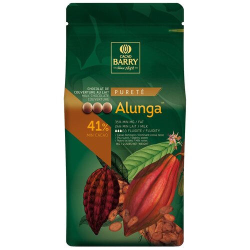 Cacao Barry Шоколадные капли Pureté Alunga, 1000 г