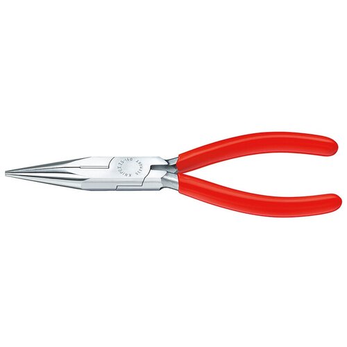 длинногубцы knipex kn 2626200 Длинногубцы с режущими кромками (плоскогубцы радиомонтажные), полукруглые прямые губки, рез: проволока средней твёрдости d 2.2 мм, твёрдая проволока d 1.6 мм, 125 мм, хром, 1К ручки