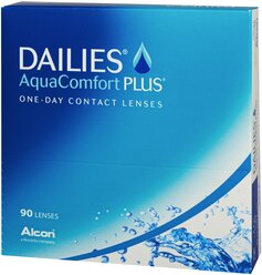 Контактные линзы Dailies (Alcon) AquaComfort PLUS, 90 шт., R 8,7, D -2,25