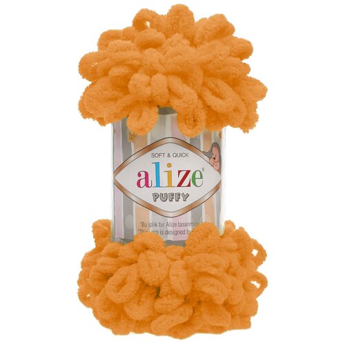 фото Набор для вышивания alize puffy.336 пряжа ализе puffy цв.336 оранжевый
