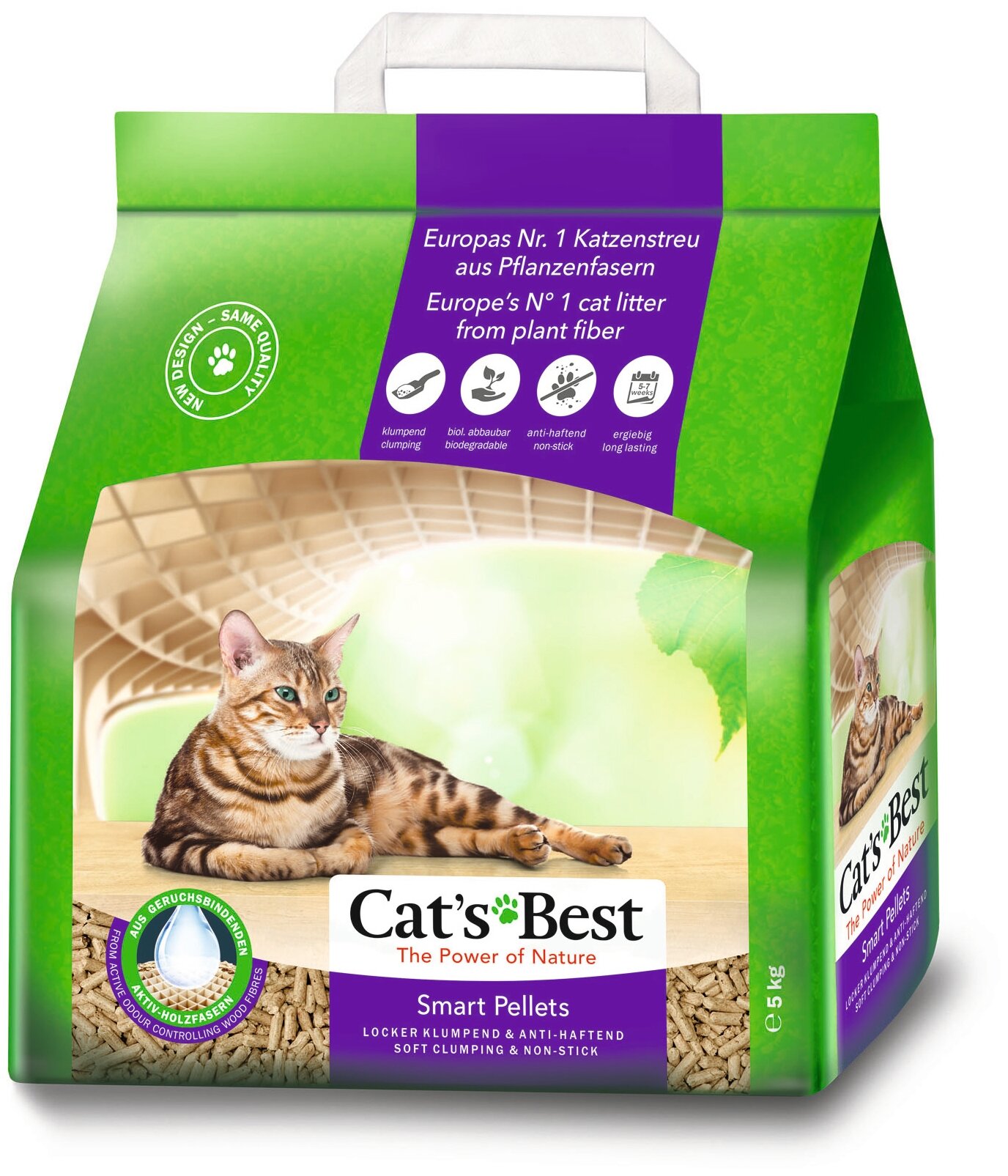 Комкующийся наполнитель Cat's Best Smart Pellets, 10л, 1 шт.