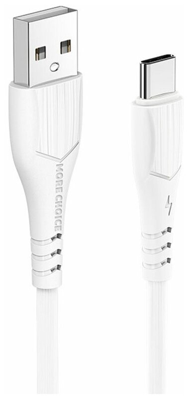 Кабель интерфейсный More Choice USB 2.4A для Type-C TPE 1м White - фото №13