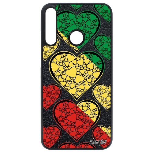 фото Защитный чехол для телефона // huawei p40 lite e // "флаг конго браззавиль с сердцем" страна туризм, utaupia, цветной