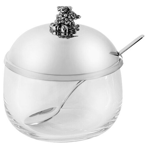 фото Вазочка для джема винтаж, крышка, ложка, нерж.сталь (regent silverware)