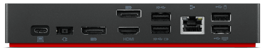 ThinkPad Universal USB-C Dock (2x DP 1.4, 1x HDMI 2.0, 3x USB 3.1, 2x USB 2.0, 1x USB-C, 1x RJ-45, 1x Combo Audio Jack 3.5mm), EU power cord included, rpl. 40AY0090EU