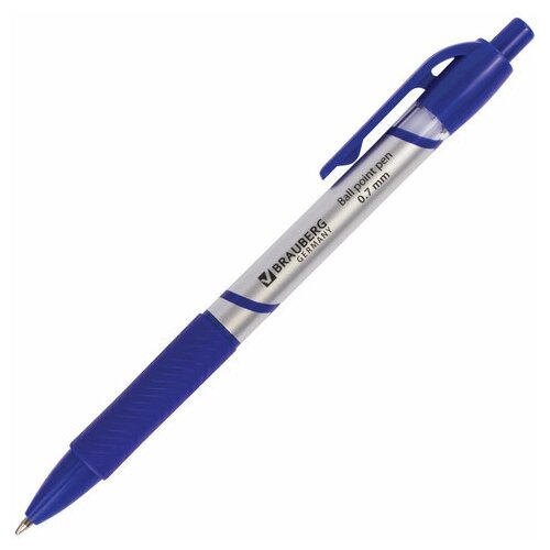 Ручка шариковая автоматическая Brauberg Leader (0.35мм, синий цвет чернил) 1шт. (141540)