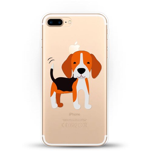 фото Силиконовый чехол довольный бигль на apple iphone 8 plus andy & paul