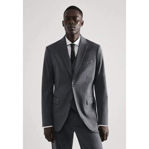 Пиджак MANGO, размер 48, серый пиджак размер 48 серый