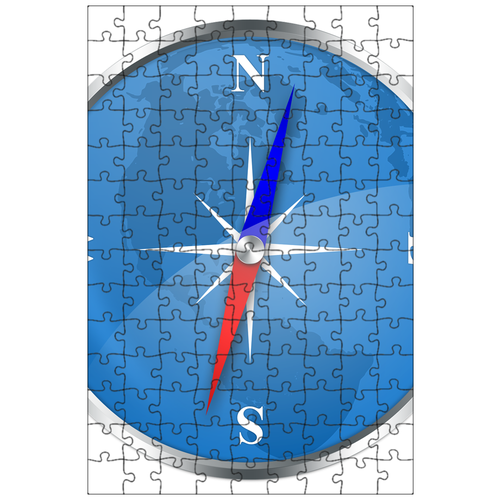 фото Магнитный пазл 27x18см."компас, навигация, указатель" на холодильник lotsprints