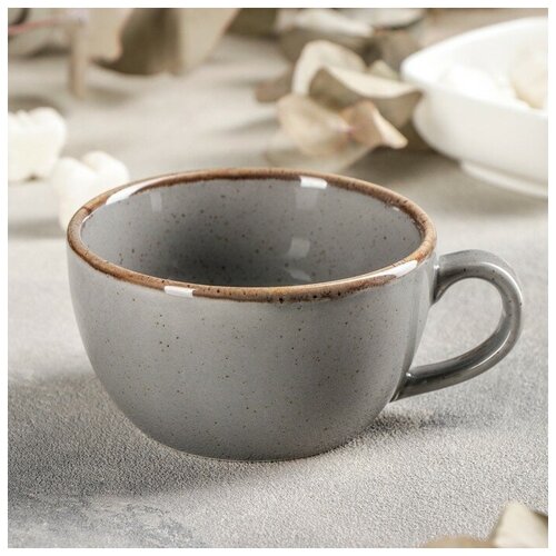 Чашка чайная Dark Grey, 250 мл, фарфор, цвет тёмно-серый