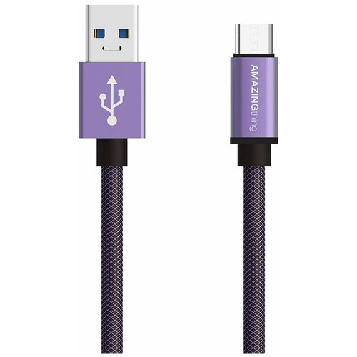 Кабель USB-Micro Amazingthing SupremeLink Ultimate Speed Lavender Violet 0.18m 3A