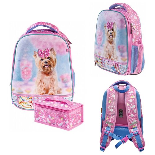 фото Hatber рюкзак каркасный, hatber, ergonomic light ,38 х 29 х 15, eva- материал, с термосумкой, «милашка