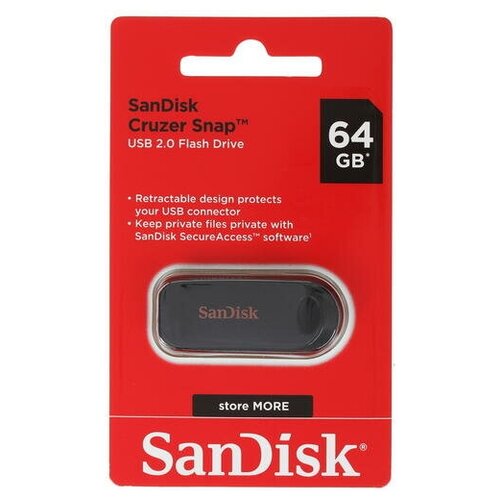 Память USB Flash 64 ГБ SanDisk Cruzer Snap [SDCZ62-064G-G35]