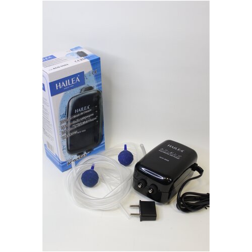 Воздушный компрессор Hailea ACO - 5503 аэратор для аквариума коптилен шланг диаметром 4 мм распылитель диаметром 25 см 224900₽