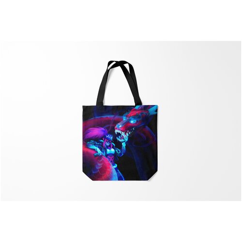 фото Сумка-шоппер / 40х40 см / геймерам / league of legends akali kda burnettie