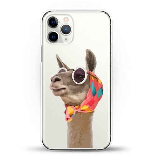 фото Силиконовый чехол лама в очках на apple iphone 11 pro andy & paul