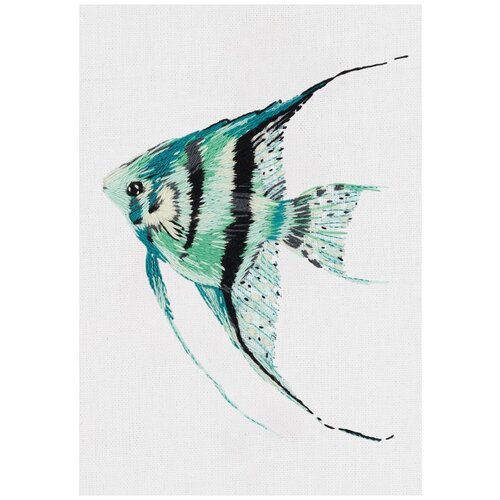 фото Набор для вышивания гладью panna живая картина, рыбка (jk-2204)