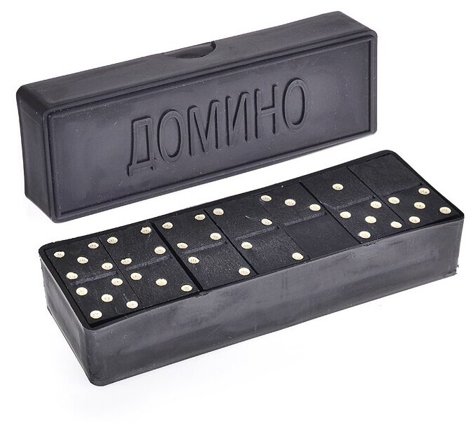 Домино Классическое (28 фишек, пластик, в коробке, от 3 лет) ИН-7954, (Рыжий кот)