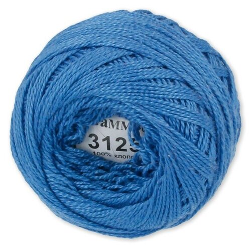 Пряжа Gamma Ирис 100 хлопок 10 г 82 м 3 м 3125 св св синий 89₽