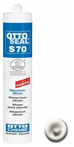 фото Нейтральный силиконовый герметик для камня и мрамора OTTOSEAL S70 PREMIUM С08 (жасмин), 310мл