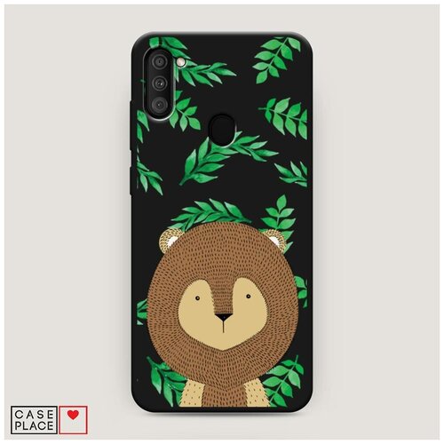 фото Матовый силиконовый чехол "львенок в листочках" на samsung galaxy a11 / самсунг галакси а11 case place