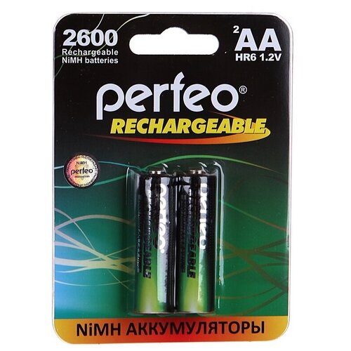 фото Аккумулятор aa - perfeo 2600mah (2 штуки) pf aa2600/2bl pl