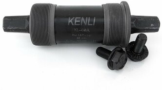 Картридж каретки KENLI KL-08A, MTB, 68/124 мм, под квадрат, стальные чашки, стальной корпус, KL-08A