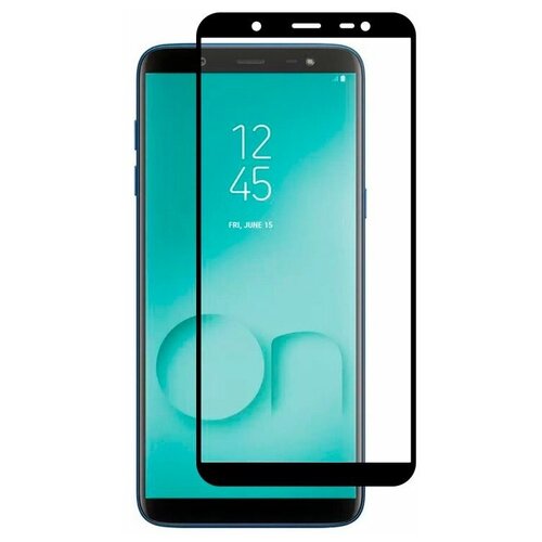 Защитное стекло на Samsung J810G, Galaxy J8 (2018), 5D, черный защитное стекло на samsung j600 galaxy j6 2018 silk screen 2 5d черный