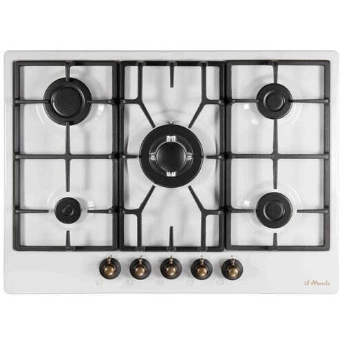 Встраиваемая варочная поверхность газовая 70см Электроподжиг WOK - конфорка il Monte BH-703E NSD IVORY RUSTICO 2068000₽