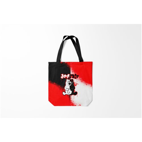 фото Сумка-шоппер / 40х40 см / аниме / danganronpa монокума обтекает кровью burnettie