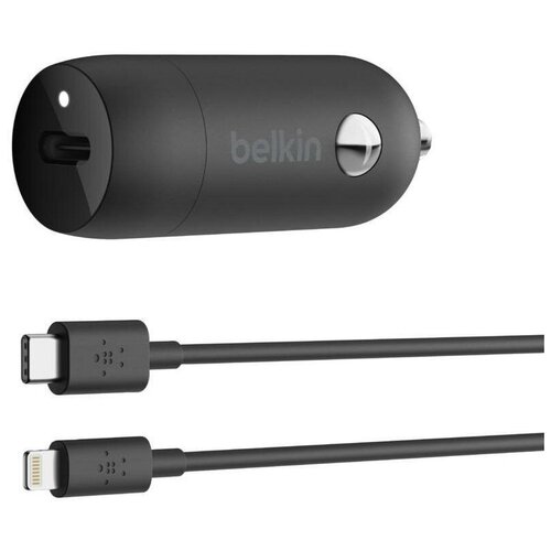 фото Зарядное устройство belkin usb-c 20w + кабель type-c - lightning black cca003bt04bk