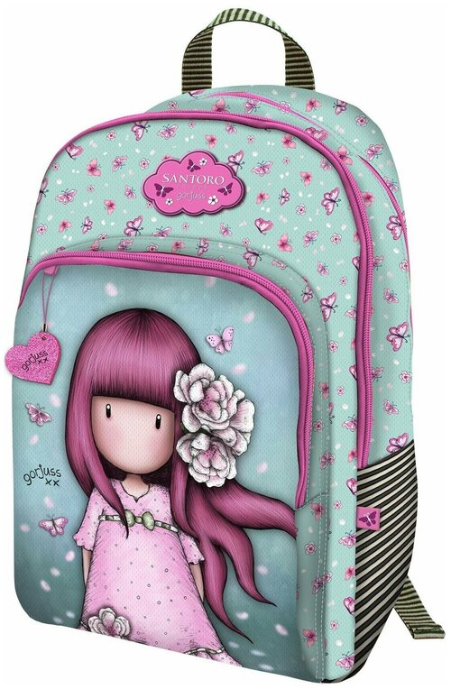 Santoro London Школьный рюкзак с тремя отделениями - Cherry Blossom, санторо