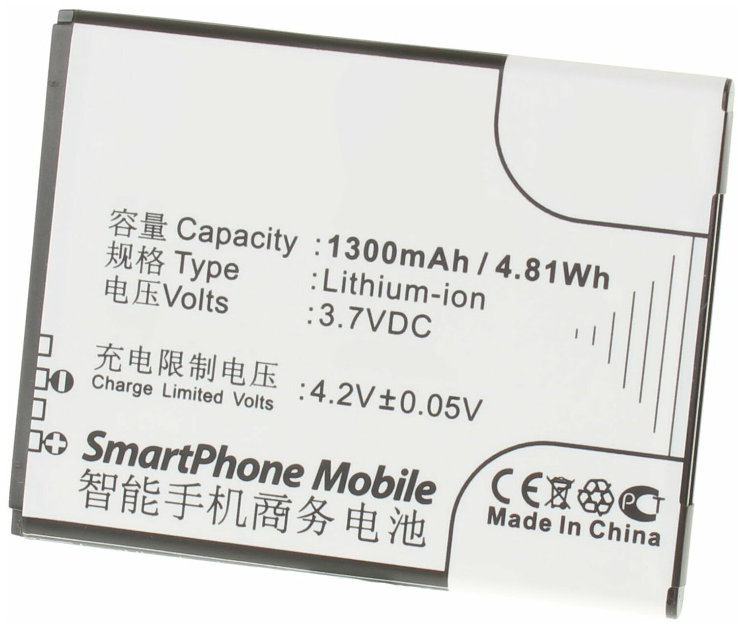 Аккумулятор iBatt iB-U3-M584 1300mAh для Alcatel OT-4027D, One Touch 4035D POP D3, One Touch M POP, OT-4030D, OT-4010, OT-4030,