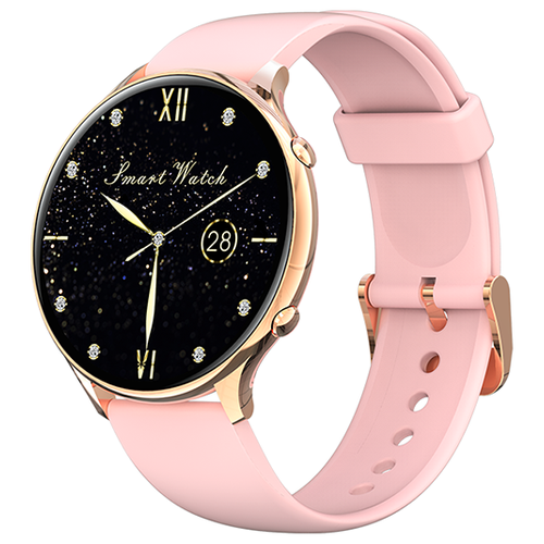 Смарт часы женские Smart Watch KAREN KM08. Умные часы. Розовый ремешок