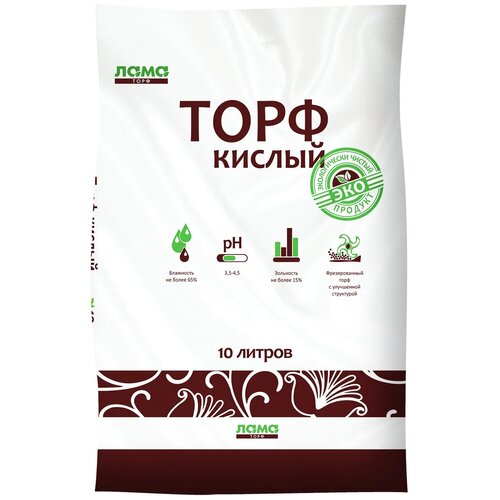 Торф ЛамаТорф кислый, 10 л, 3.65 кг