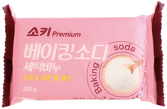 Корейское хозяйственное мыло Mukunghwa Premium Baking Soda премиальное дезодорирующее и пятновыводящее с содой 200 г